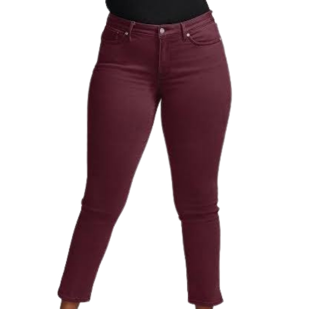 NEW AVENUE DENIM Stitch Star Purple Burgundy Straight Leg Jeans 26